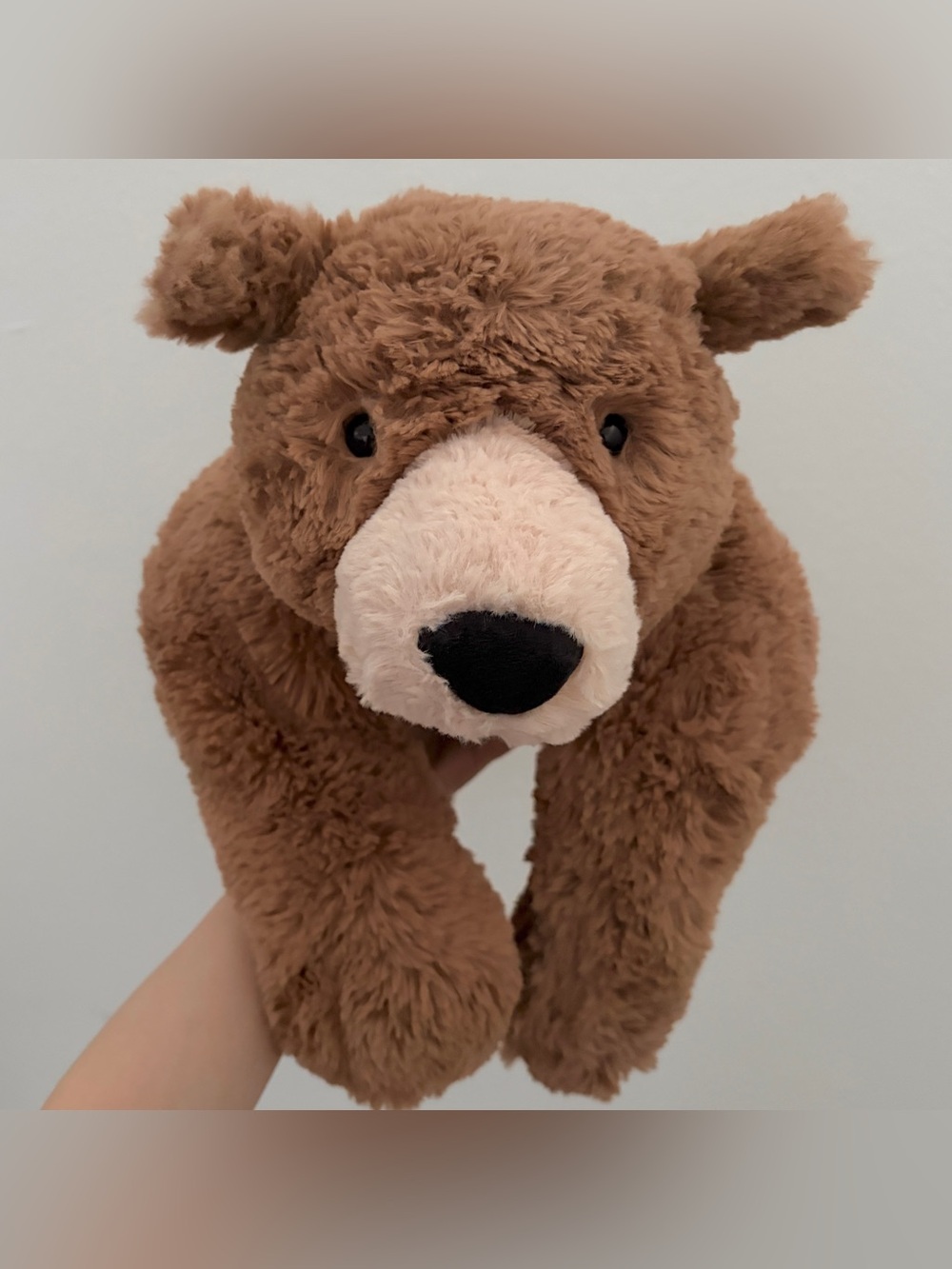 Jellycat Lying Woody Bear Huge RETIRED - Like New